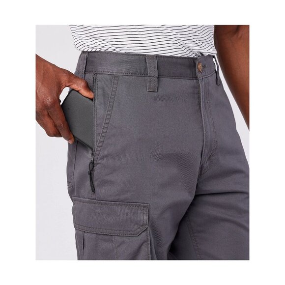 Levi Strauss Signature Men's and Big and Tall Secure Cargo Shorts, Size 30, Gray - Picture 4 of 5